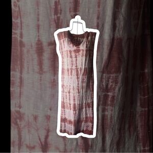 Universal Thread Tie-Dye Maxi Dress - Pink and White